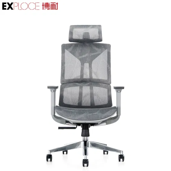 Chaise de bureau ergonomique en tissu maillé haute densité avec appui-tête, chaise de jeu en maille avec repose-pieds